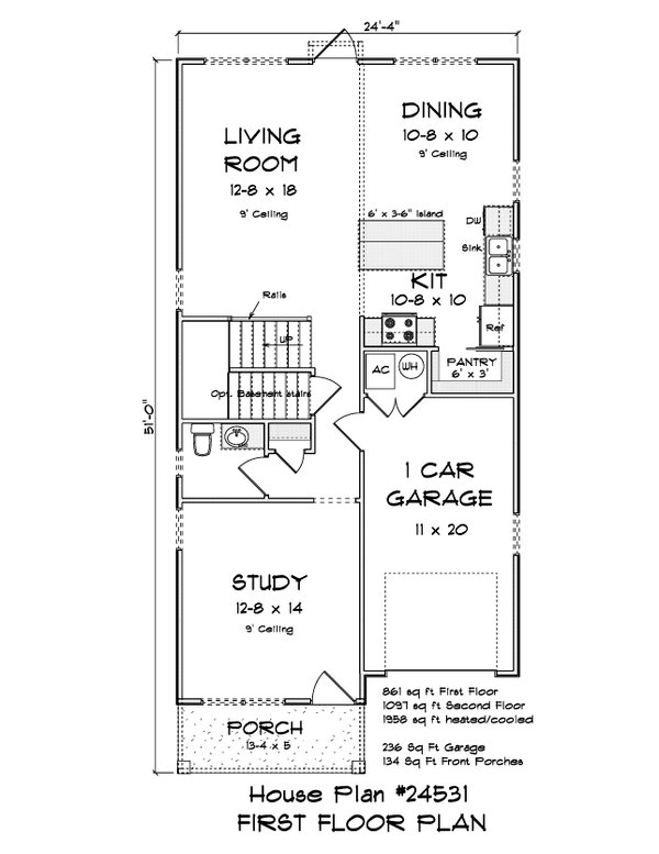 House Blueprint - Modern Floor Plan - Main Floor Plan #513-2324