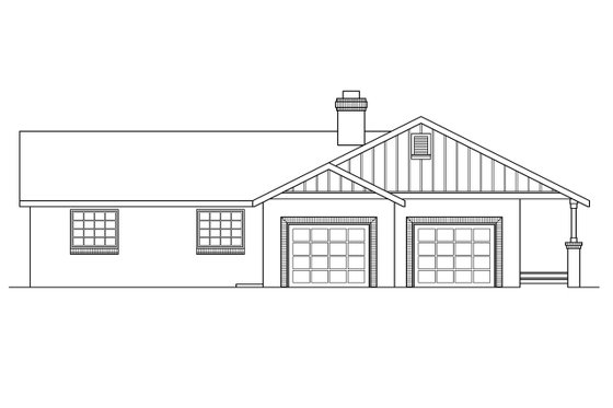 Exterior - Other Elevation for Ranch House Plan #124-188 - 4 bed, 3 bath