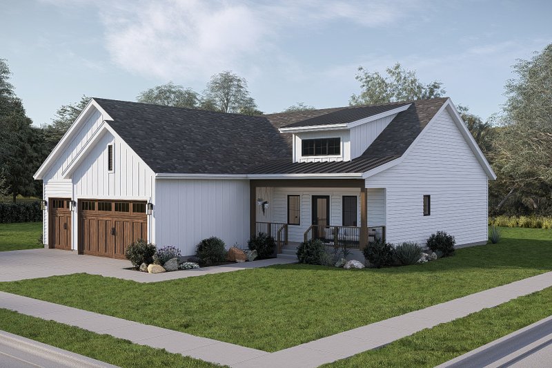 Architectural House Design - Exterior - Other Elevation 1 for Farmhouse House Plan #455-804 - 3 bed, 2 bath