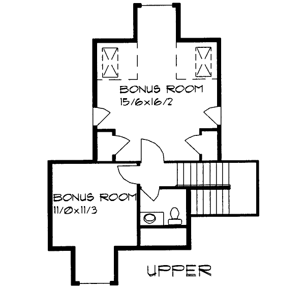 Traditional Floor Plan - Upper Floor Plan #303-440