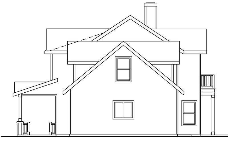 Home Plan - Exterior - Other Elevation 1 for Traditional House Plan #124-627 - 3 bed, 2.5 bath