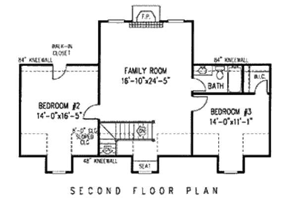 House Blueprint - Country Floor Plan - Upper Floor Plan #11-203