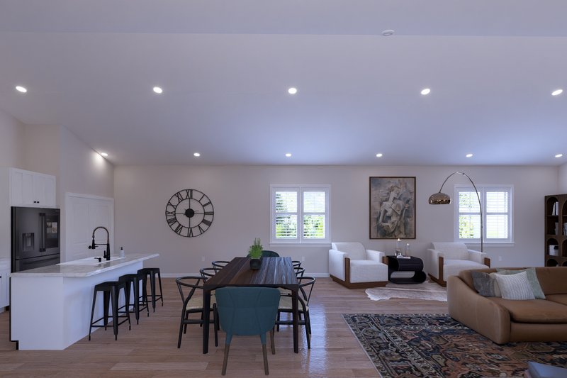 House Blueprint - Interior - Family Room 1 for Barndominium House Plan #1060-506 - 8 bed, 5 bath