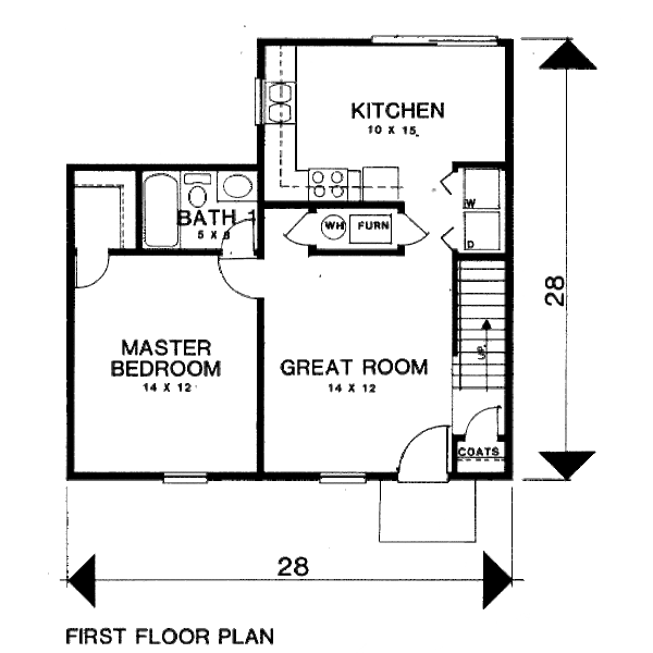Home Plan - Traditional Floor Plan - Main Floor Plan #30-191