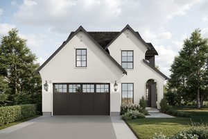 Exterior - Front Elevation 3 for European House Plan #1114-28 - 3 bed, 2.5 bath