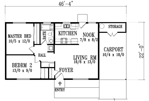 Dream House Plan - Ranch Floor Plan - Main Floor Plan #1-466