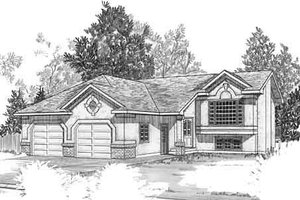 Mediterranean Exterior - Front Elevation Plan #409-108