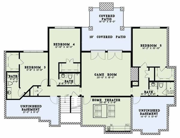 Architectural House Design - Country Floor Plan - Lower Floor Plan #17-2596