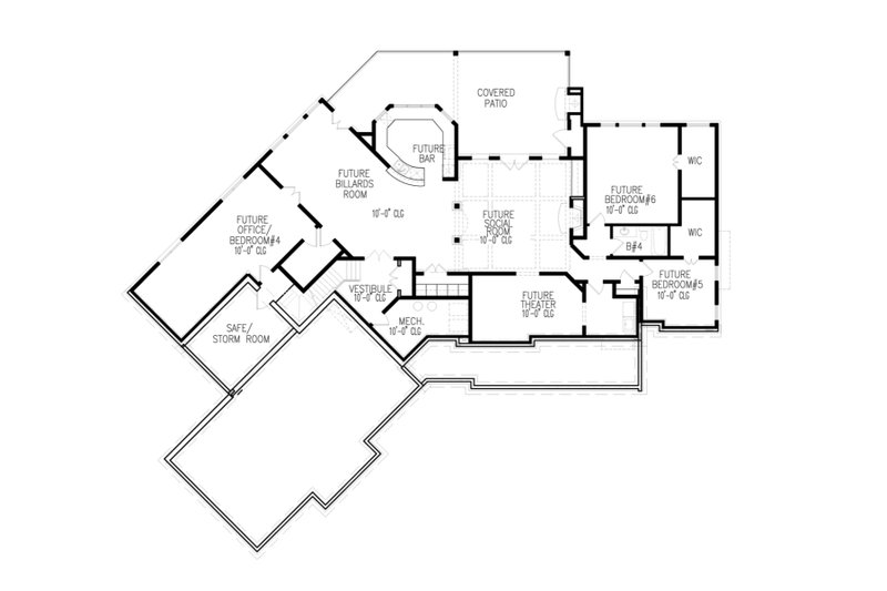 Dream House Plan - Floor Plan - Lower Floor for Traditional House Plan #54-469 - 3 bed, 3.5 bath
