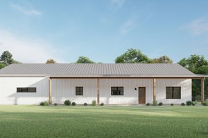 Barndominium Exterior - Front Elevation Plan #1092-40