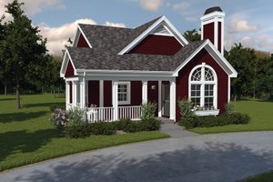 Cottage Exterior - Front Elevation Plan #57-194