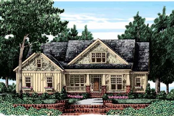 Exterior - Front Elevation 6 for Craftsman House Plan #927-25 - 4 bed, 3 bath