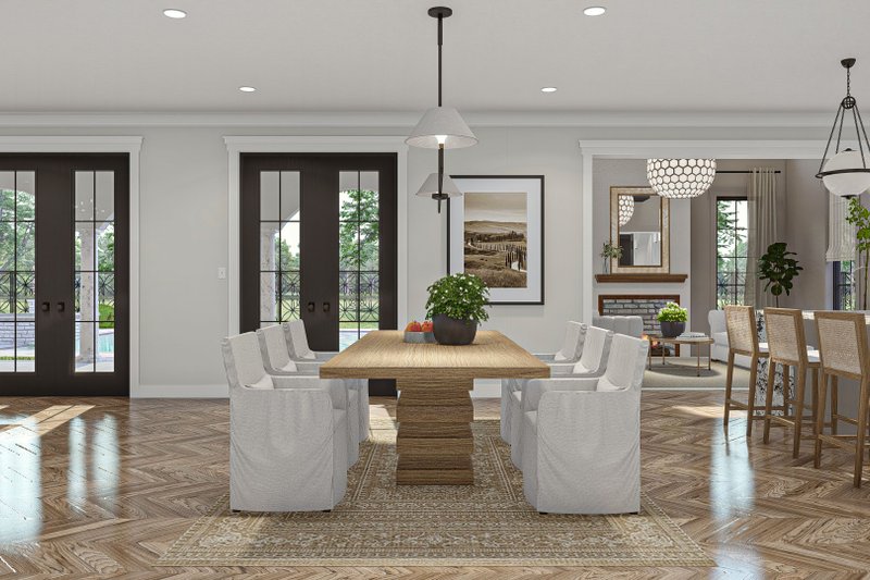 House Design - Interior - Dining Room 3 for Mediterranean House Plan #455-524 - 5 bed, 4.5 bath