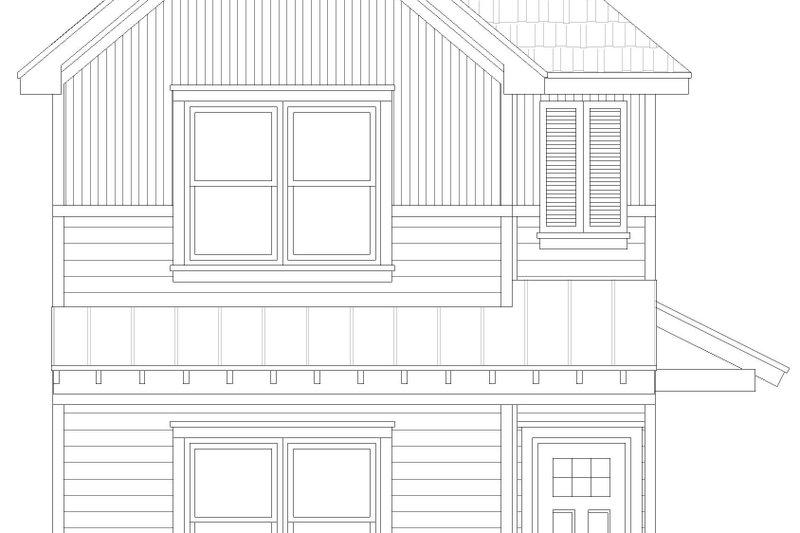 House Blueprint - Exterior - Rear Elevation for Modern House Plan #932-793 - 3 bed, 2.5 bath