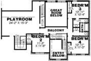 Traditional Style House Plan - 4 Beds 2.5 Baths 3143 Sq/Ft Plan #34-209 