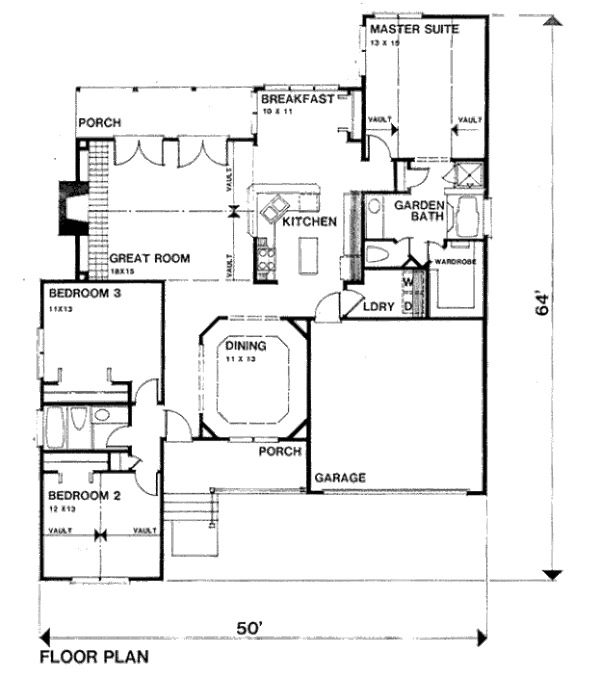 Traditional Floor Plan - Main Floor Plan #30-160
