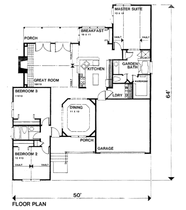 Dream House Plan - Traditional Floor Plan - Main Floor Plan #30-160
