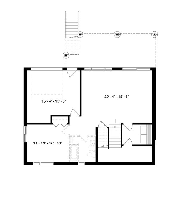 House Design - Contemporary Floor Plan - Lower Floor Plan #23-2315