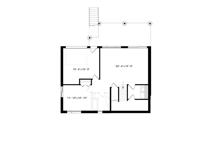Home Plan - Floor Plan - Lower Floor for Contemporary House Plan #23-2315 - 4 bed, 1 bath