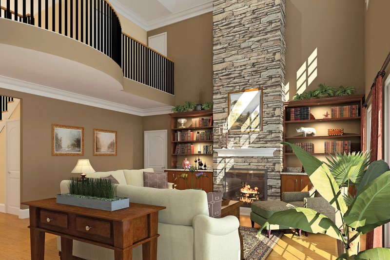 House Plan Design - Interior - Family Room 2 for Country House Plan #929-18 - 4 bed, 3.5 bath