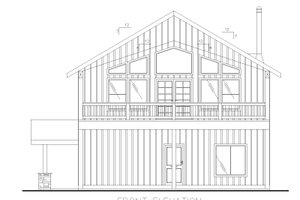 Exterior - Front Elevation 3 for Farmhouse House Plan #117-967 - 3 bed, 3.5 bath