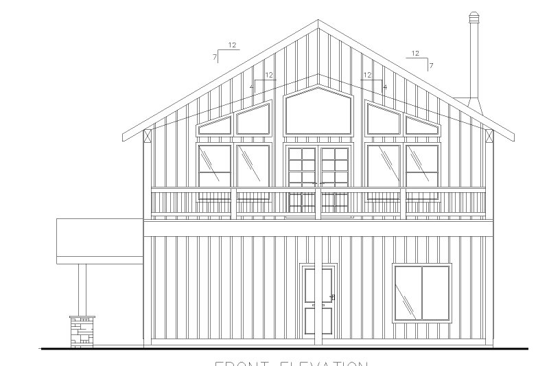 House Design - Exterior - Front Elevation 3 for Farmhouse House Plan #117-967 - 3 bed, 3.5 bath