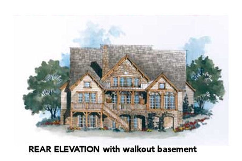 Home Plan - Exterior - Rear Elevation for Farmhouse House Plan #429-35 - 4 bed, 3.5 bath