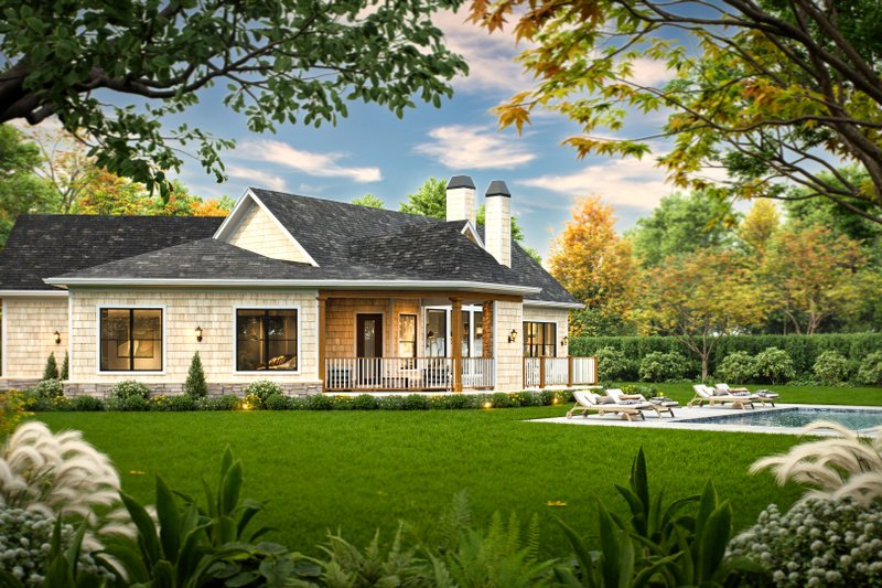 Dream House Plan - Exterior - Front Elevation 5 for Traditional House Plan #54-717 - 3 bed, 2 bath