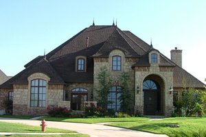 Exterior - Front Elevation 3 for European House Plan #310-432 - 4 bed, 3.5 bath