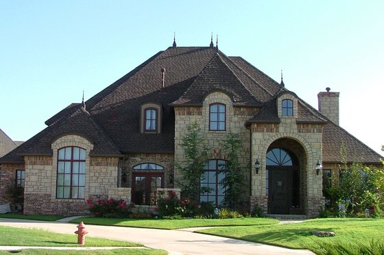 Exterior - Front Elevation 3 for European House Plan #310-432 - 4 bed, 3.5 bath