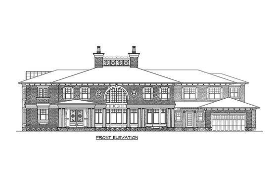 Exterior - Other Elevation for Traditional House Plan #132-217 - 4 bed, 7 bath
