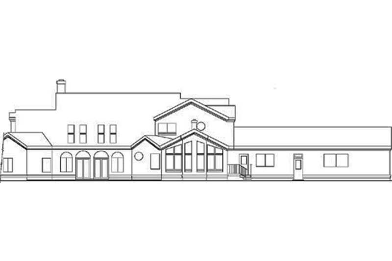 Home Plan - Exterior - Rear Elevation for Modern House Plan #60-654 - 5 bed, 5.5 bath