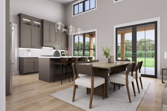 Interior - Dining Room for Barndominium House Plan #430-394 - 2 bed, 2 bath