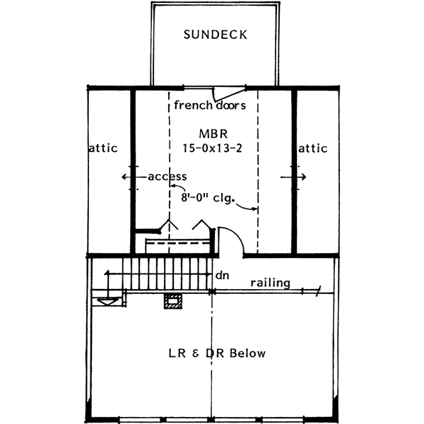 Traditional Floor Plan - Upper Floor Plan #126-131