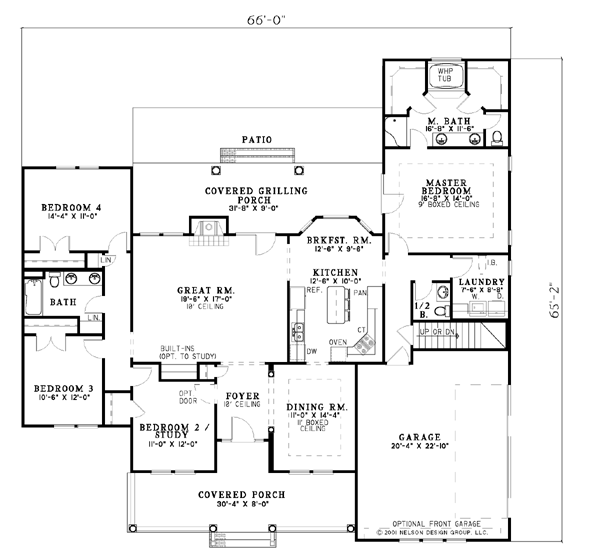 House Plan Design - Country Floor Plan - Main Floor Plan #17-2048