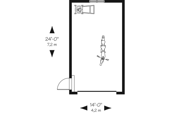 Floor Plan - Main Floor for European House Plan #23-429, 0 bath