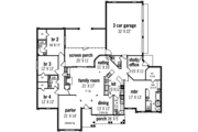 European Style House Plan - 4 Beds 4 Baths 2710 Sq/Ft Plan #45-250 