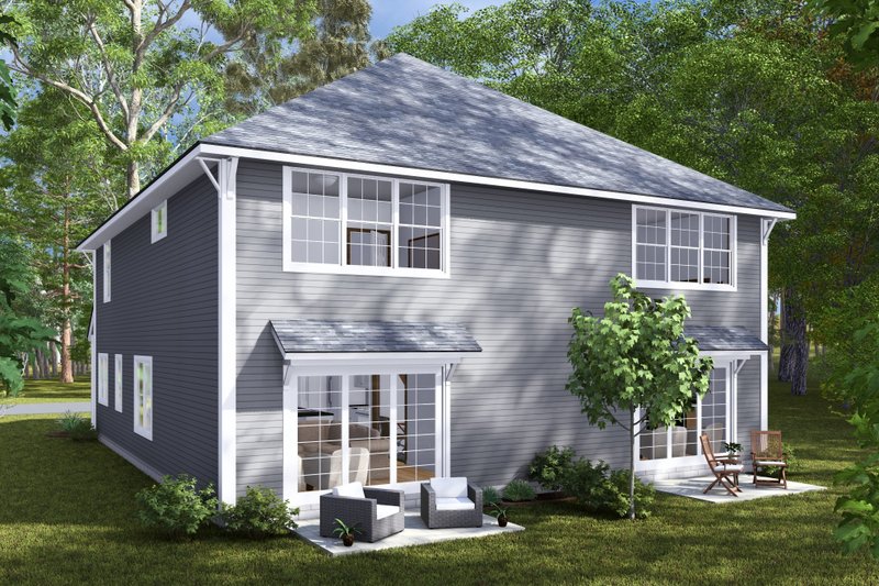 House Design - Exterior - Rear Elevation for Cottage House Plan #513-2265 - 3 bed, 2.5 bath