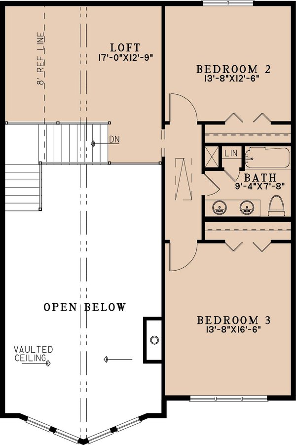 House Blueprint - Cabin Floor Plan - Upper Floor Plan #923-407