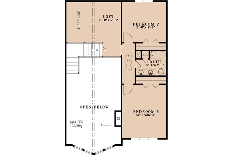 House Design - Floor Plan - Upper Floor for Cabin House Plan #923-407 - 3 bed, 2.5 bath