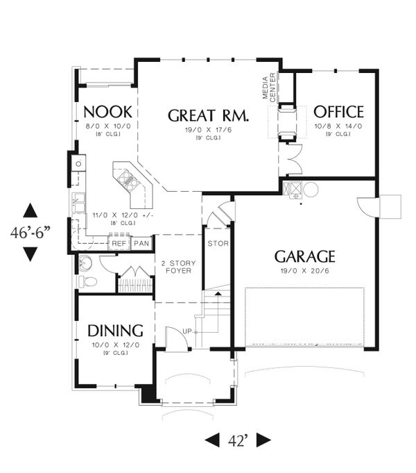 Home Plan - Traditional Floor Plan - Main Floor Plan #48-554