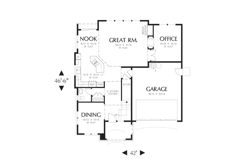Home Plan - Floor Plan - Main Floor for Traditional House Plan #48-554 - 3 bed, 2.5 bath