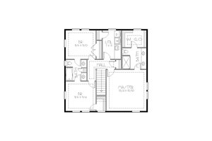 Floor Plan - Upper Floor for Craftsman House Plan #423-64 - 3 bed, 2.5 bath