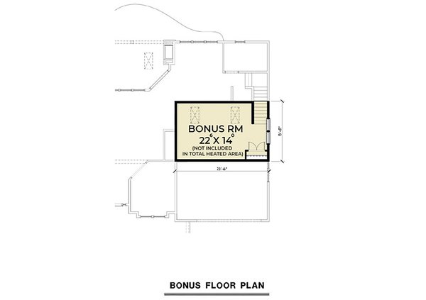 Traditional Floor Plan - Upper Floor Plan #1070-212