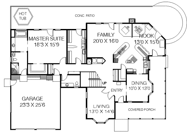 Dream House Plan - Country Floor Plan - Main Floor Plan #60-378