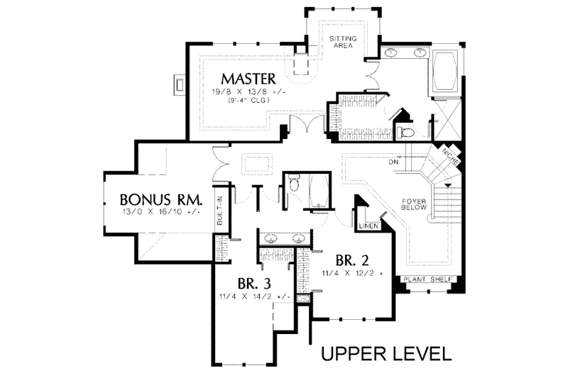 House Plan Design - Floor Plan - Upper Floor for Traditional House Plan #48-140 - 5 bed, 3 bath