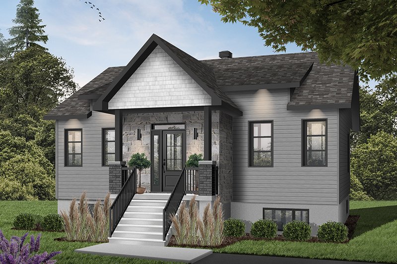 House Blueprint - Bungalow Exterior - Front Elevation Plan #23-2803