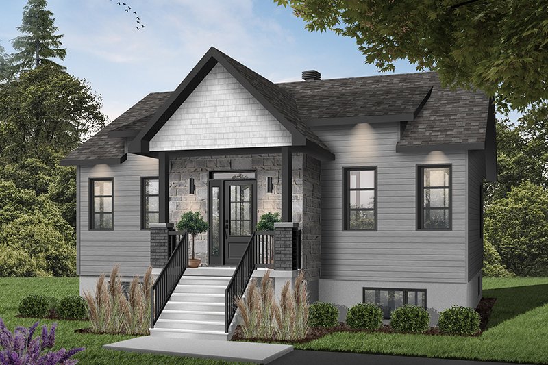 Home Plan - Bungalow Exterior - Front Elevation Plan #23-2803