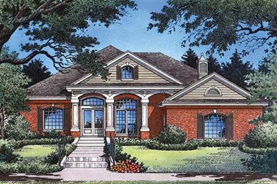 Exterior - Front Elevation for Colonial House Plan #417-194 - 3 bed, 3 bath