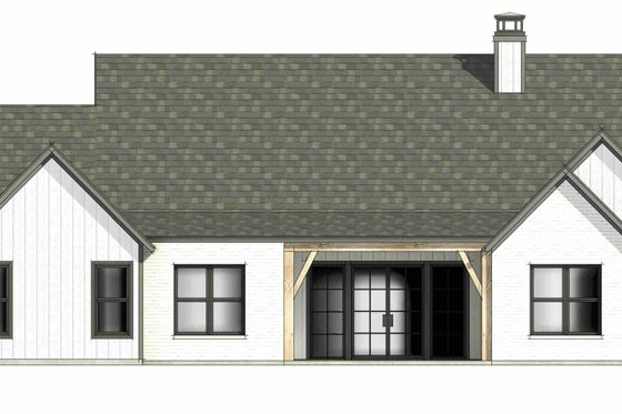 Exterior - Rear Elevation 1 for Farmhouse House Plan #1096-140 - 4 bed, 3 bath